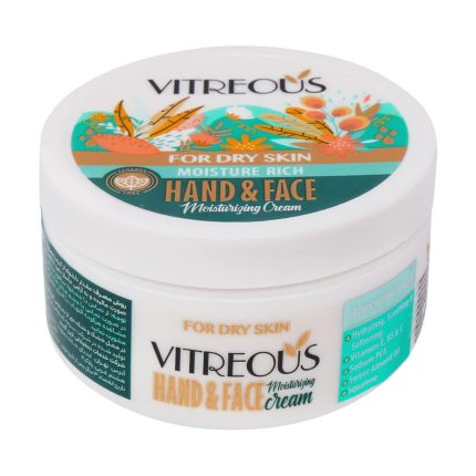 Vitreous Hand And Face Moisturing Cream For Dry Skin 150 gr