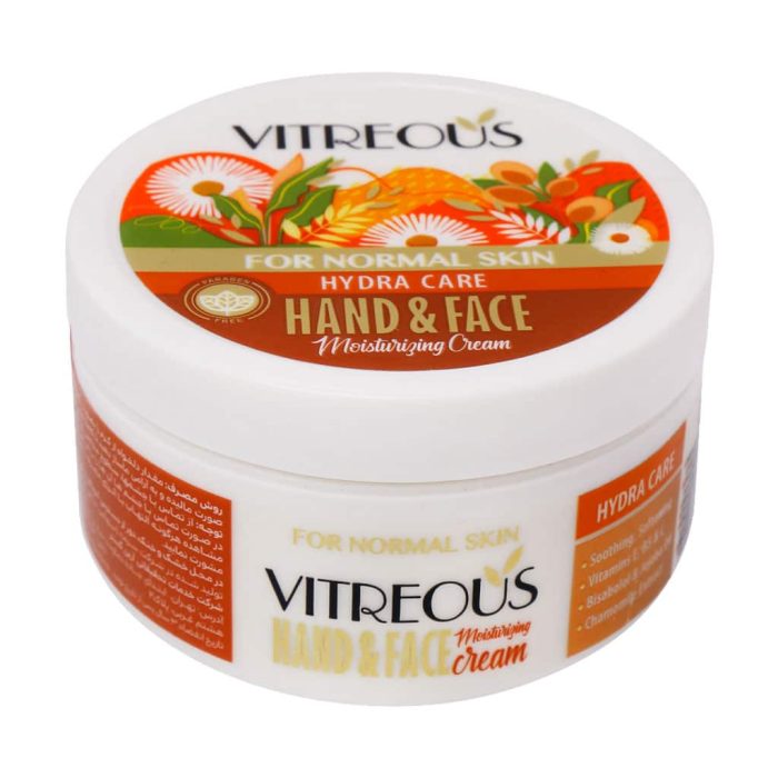 Vitreous Hydra Care For Normal skin Hand and Face Moisturizing Cream 150 g