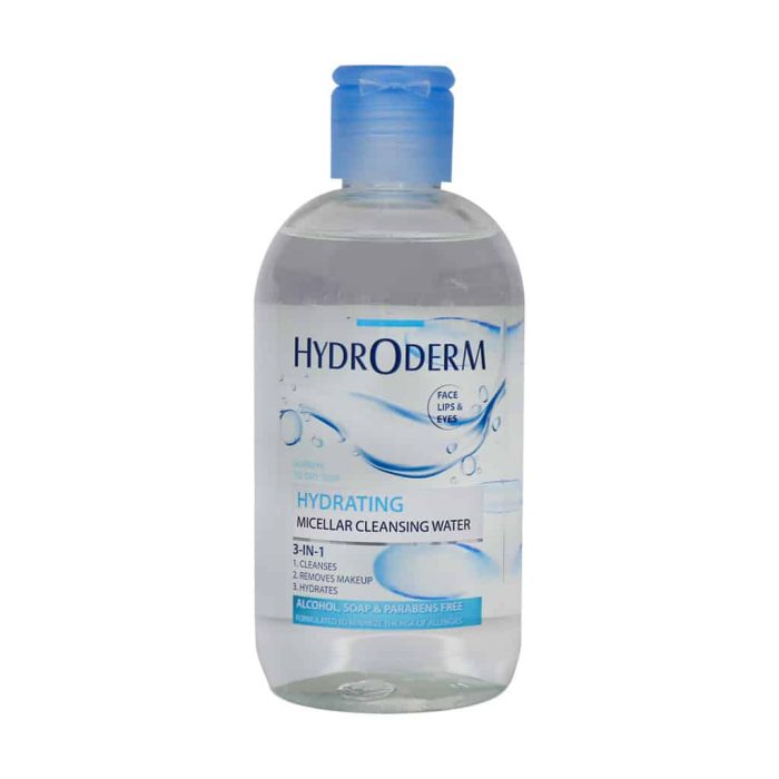 hydroderm face lips and eyes hydrating micellar cleansing waterr