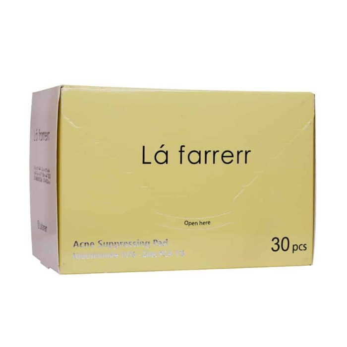 la farrerr acne suppressing pad with niacinamide 10 percent and zinc 1 percent