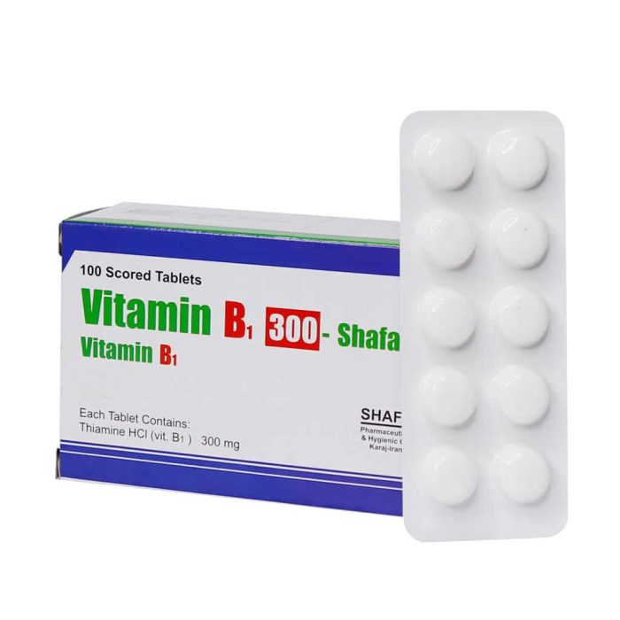 shafa vitamin b1 300 mg scored tablets 2